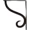 Ekena Millwork Ashford Single, Wrought Iron Bracket, (Single center brace), Antiqued Bras 1 1/2"W  x 7 1/2"D x 10"H BKTM01X07X10SASABS - alternate 6
